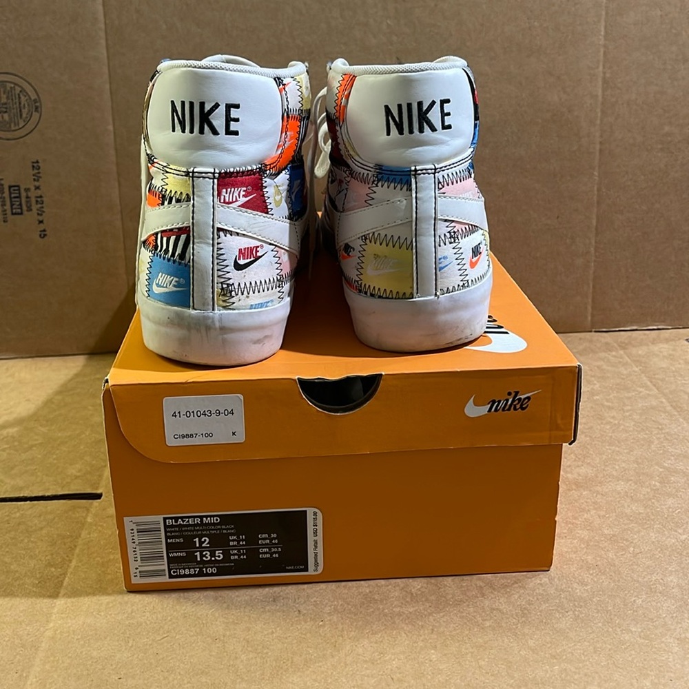 Nike Blazer Patchwork Mid Size 12 - image 1